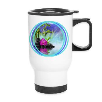 Impression zen - Tasse isotherme avec poignée - blanc - Devant