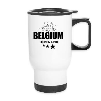 LETS STAY IN BELGIUM - Tasse isotherme avec poignée - blanc - Devant