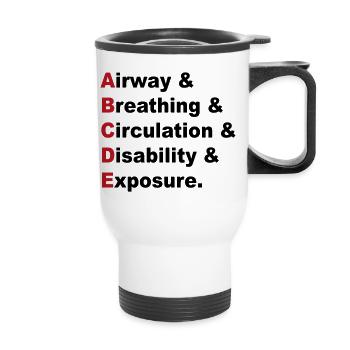ABCDE Rule - Thermal mug with handle - white - Front
