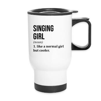 Singing - Thermal mug with handle - white - Front