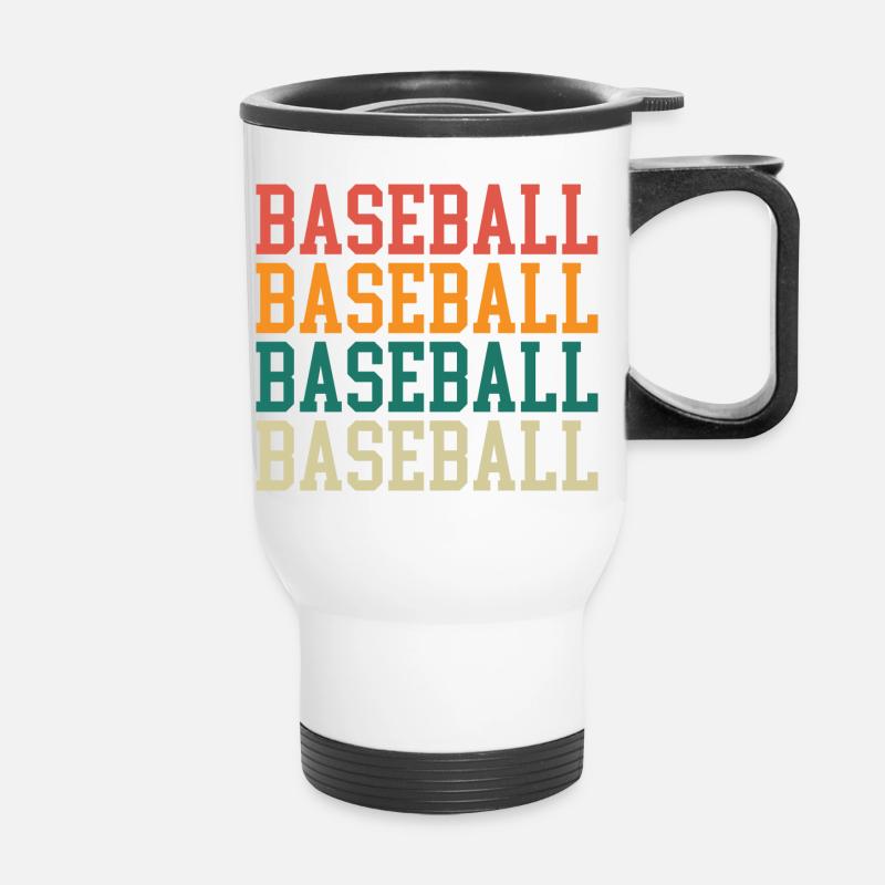 Baseball Wortspiel - Thermobecher mit Tragegriff - Weiß