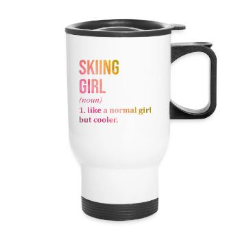 Ski - Thermal mug with handle - white - Front