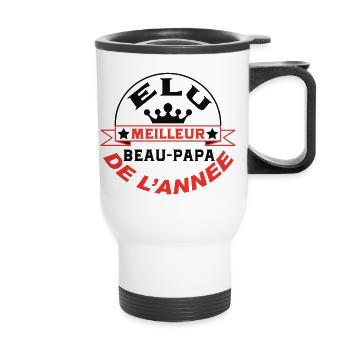 Elu meilleur BEAU-PAPA de lannée - Tasse isotherme avec poignée - blanc - Devant