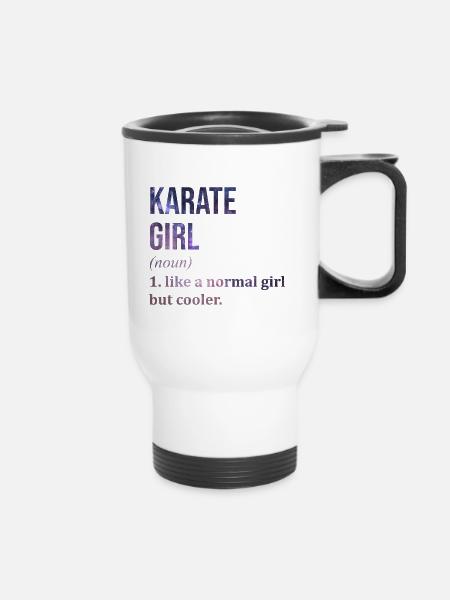 Karate Karate Karate - Thermobecher mit Tragegriff - Weiß