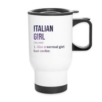 Italien - Tasse isotherme avec poignée - blanc - Devant