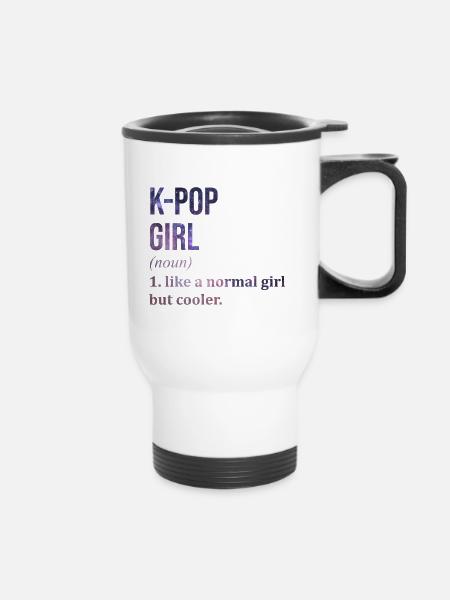 K Pop K Pop K Pop - Thermobecher mit Tragegriff - Weiß
