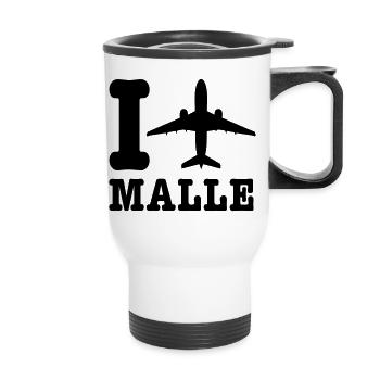 Mallorca Urlaub - Thermobecher mit Tragegriff - Weiß - Vorne