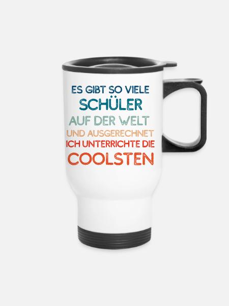 Die coolsten Schüler - Thermobecher mit Tragegriff - Weiß