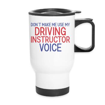 Instructeur de conduite Tuteur de conduite vocale - Tasse isotherme avec poignée - blanc - Devant