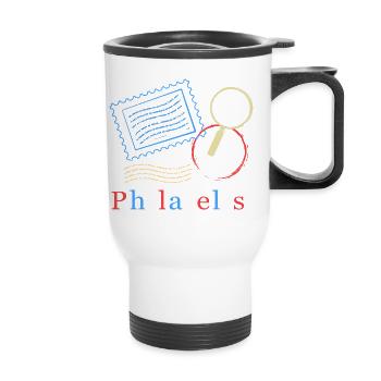 Stamp Collection Philatelist Stamps - Thermal mug with handle - white - Front