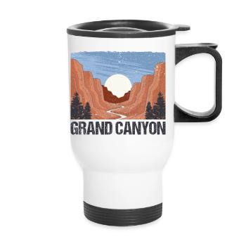 Grand Canyon National Park Hiking - Thermal mug with handle - white - Front