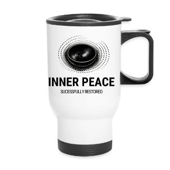 Inner Peace Successfully Restored | Klang & Fun - Thermobecher mit Tragegriff - Weiß - Vorne