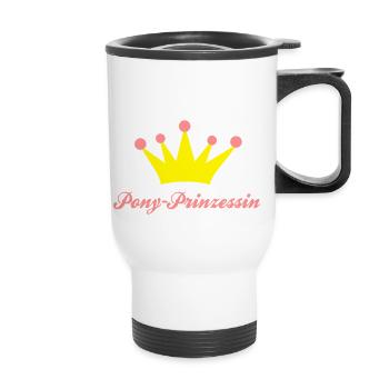 Pony - Thermal mug with handle - white - Front