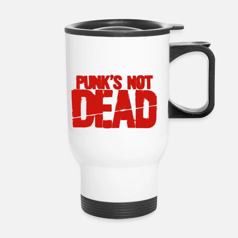 Punks Not Dead Gamer - Thermobecher mit Tragegriff - Weiß