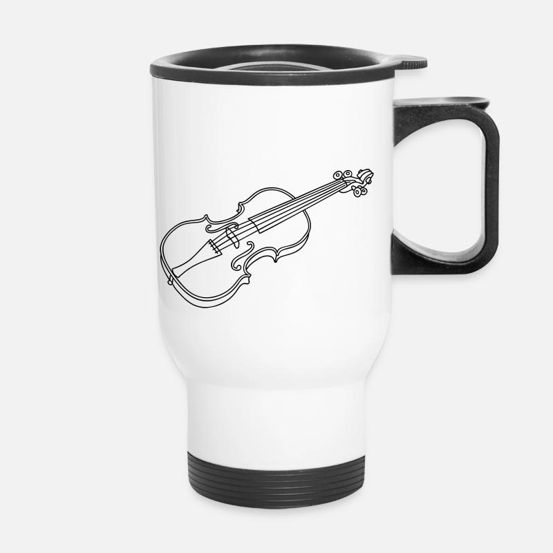 Violin / fiddle - Thermal mug with handle - white