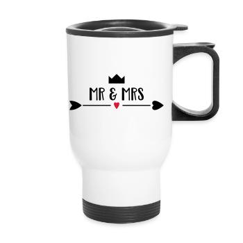 wedding - Thermal mug with handle - white - Front