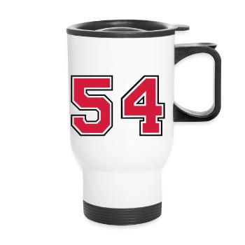 54__f2 - Thermal mug with handle - white - Front