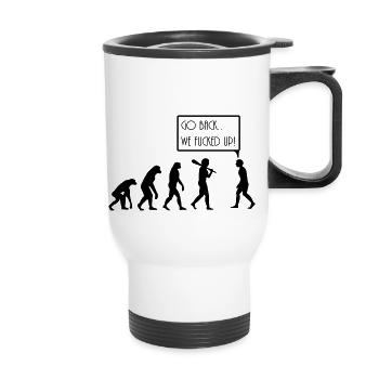 évolution - Tasse isotherme avec poignée - blanc - Devant