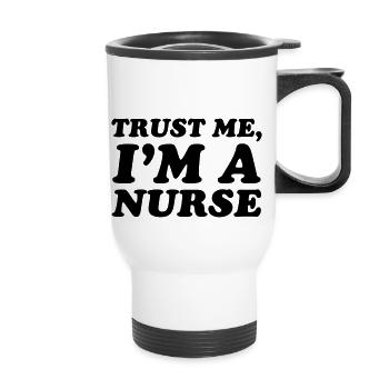 Nurse - Thermobecher mit Tragegriff - Weiß - Vorne