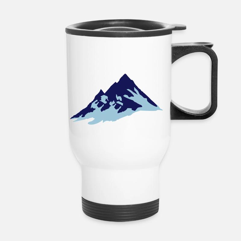 mountain, mountains - Tasse isotherme avec poignée - blanc