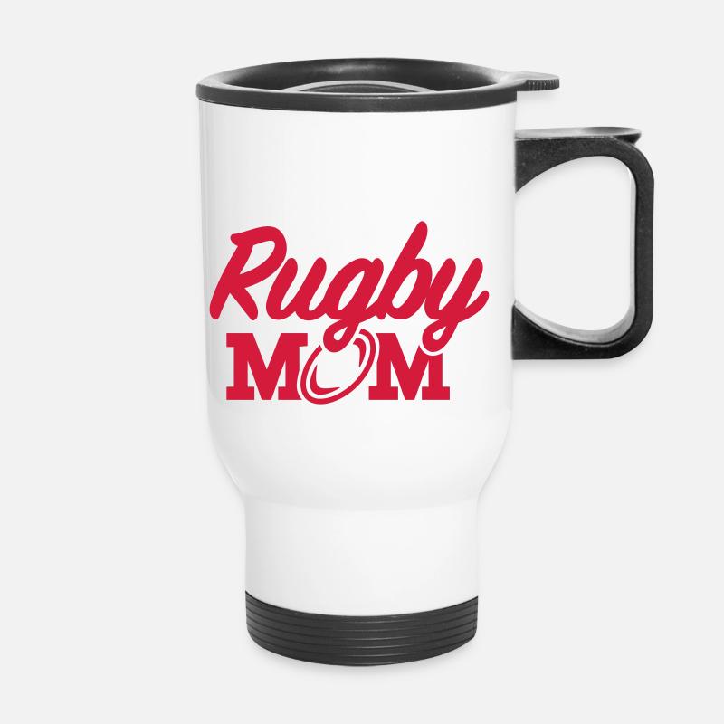 Rugby - Thermobecher mit Tragegriff - Weiß
