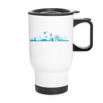 Skyline - München - Thermobecher mit Tragegriff - Weiß - Vorne
