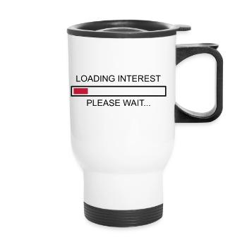 Interest invites, nerd, geek - Thermal mug with handle - white - Front