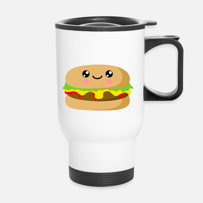 Burger - Tasse isotherme avec poignée - blanc
