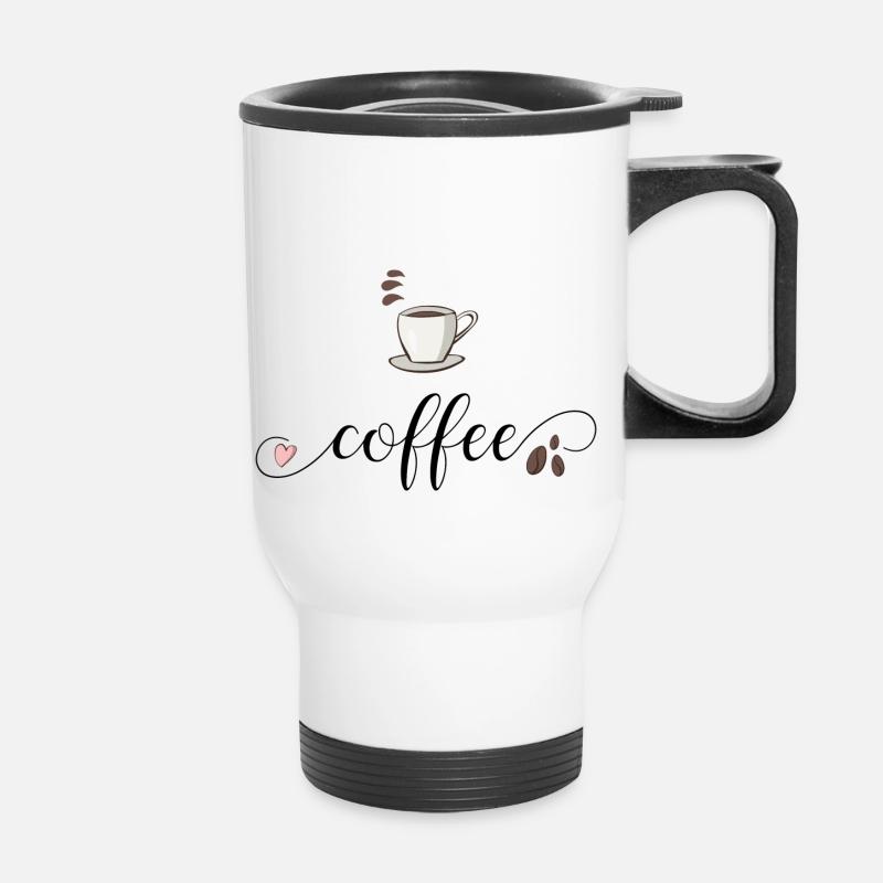 coffee - Thermobecher mit Tragegriff - Weiß