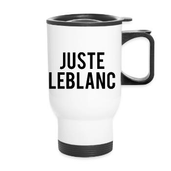 JUSTE LEBLANC- LE DINER DE CONS - Tasse isotherme avec poignée - blanc - Devant