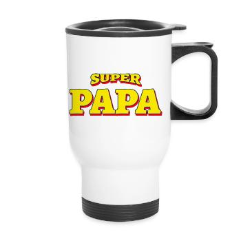 SUPER DADA (COMICS) - SUPERDAD SUPERHELD - Thermobecher mit Tragegriff - Weiß - Vorne