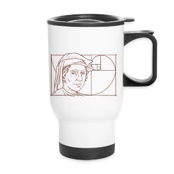 Leonardo Fibonacci Mathématicien Math Series Suivre - Tasse isotherme avec poignée - blanc - Devant