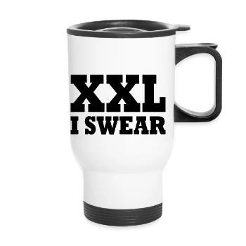 XXL - Thermobecher mit Tragegriff - Weiß - Vorne
