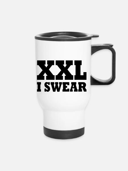 XXL - Thermobecher mit Tragegriff - Weiß