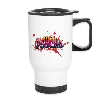 Psycho-Graffiti. Urbane Kunst. - Thermobecher mit Tragegriff - Weiß - Vorne