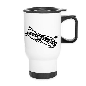 glasses_01 - Thermobecher mit Tragegriff - Weiß - Vorne