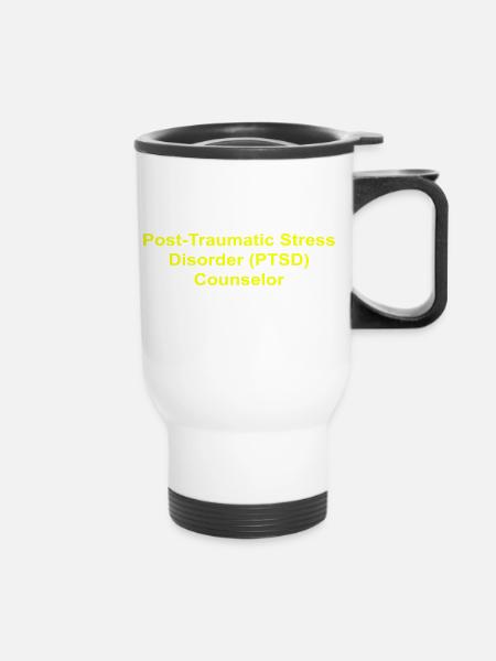 Post Traumatic Stress Disorder PTSD Counselor - Thermobecher mit Tragegriff - Weiß