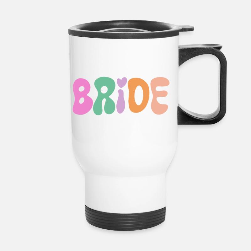Bride - Thermal mug with handle - white