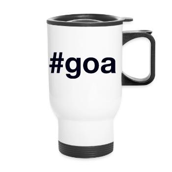 Goa Hashtag - Thermal mug with handle - white - Front