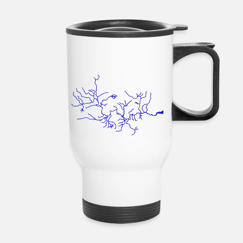 Thames - River - System - England - lightning - Thermal mug with handle - white