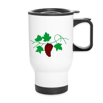 Grapes - Thermal mug with handle - white - Front