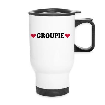 Groupie - Band - Fan - Tasse isotherme avec poignée - blanc - Devant