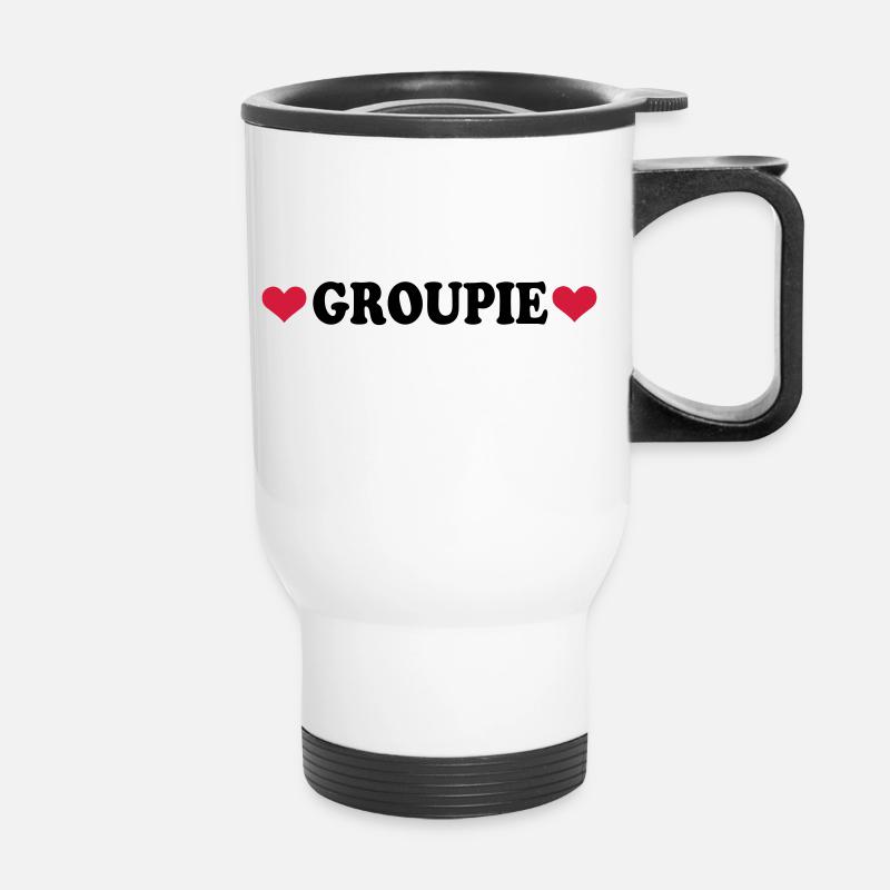 Groupie - Band - Thermobecher mit Tragegriff - Weiß