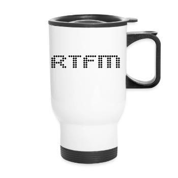 computer - Thermal mug with handle - white - Front