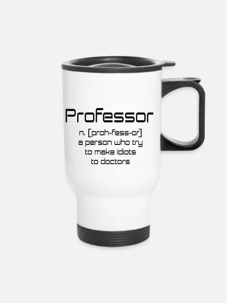 professor - Thermobecher mit Tragegriff - Weiß