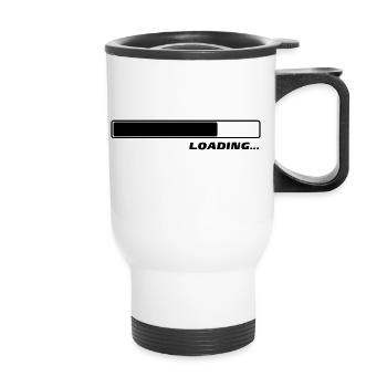 Loading… 1c - Thermobecher mit Tragegriff - Weiß - Vorne
