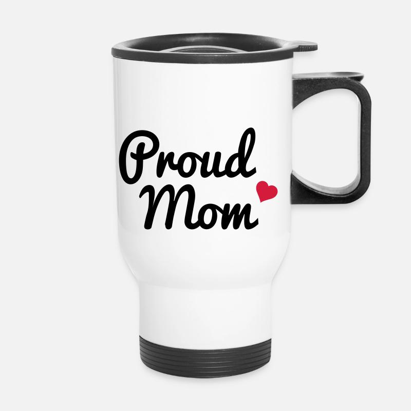 Proud Mom - Thermal mug with handle - white