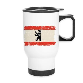 Berlin Vintage Flag - Thermal mug with handle - white - Front