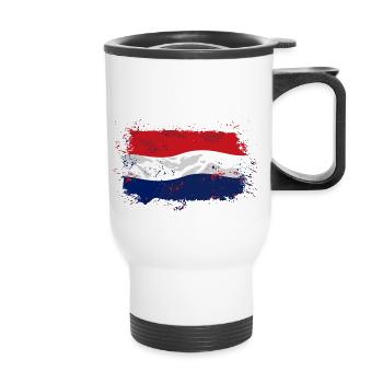 Holland Flag - Thermobecher mit Tragegriff - Weiß - Vorne