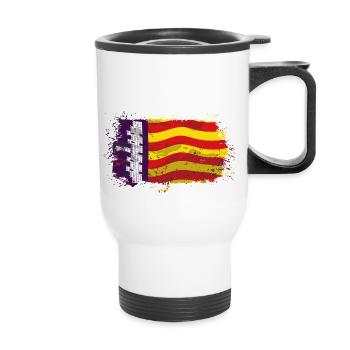 Mallorca Flag - Thermobecher mit Tragegriff - Weiß - Vorne